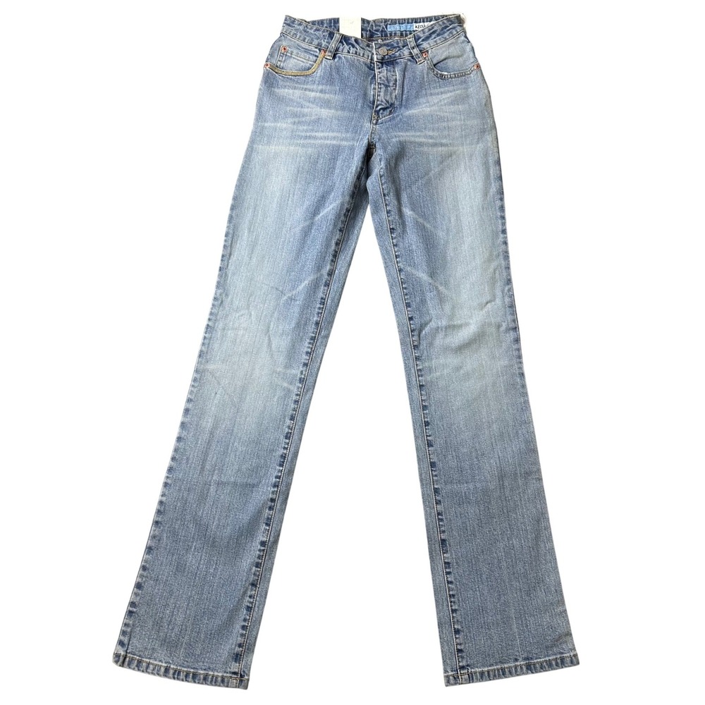 VTG AZZURE Women's Light Wash Straight‎ Leg Denim Jeans Size 26